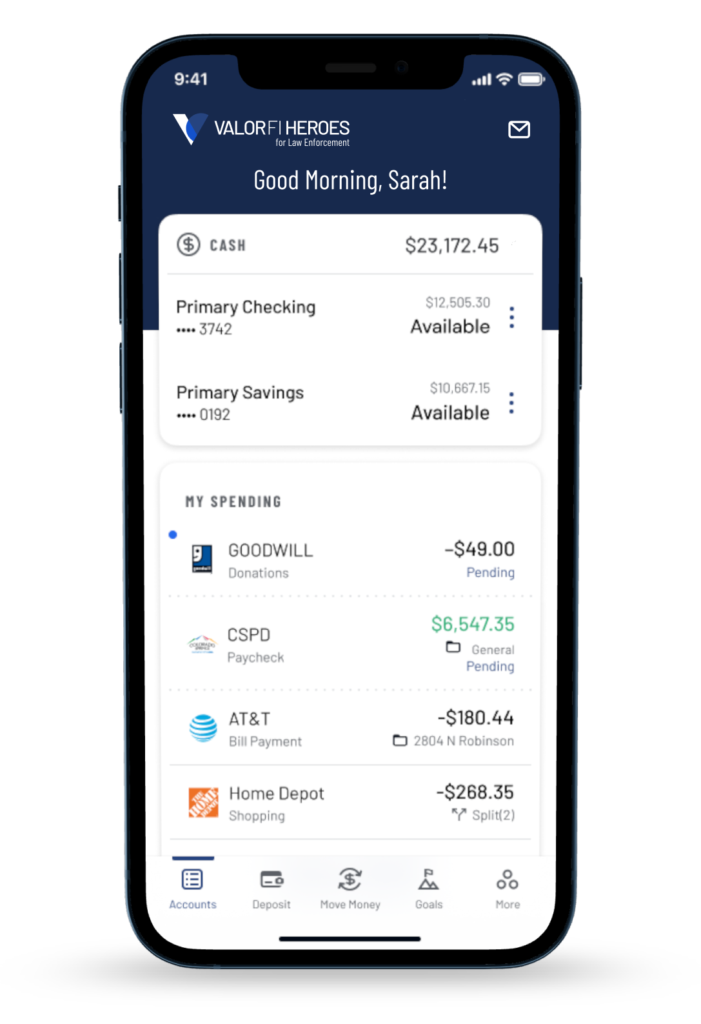 App Dashboard – ValorFI Heroes App